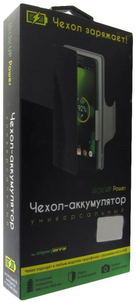 Чехол-аккумулятор SMARTERRA SlideUP micro USB 2500 мAч M Зеленый